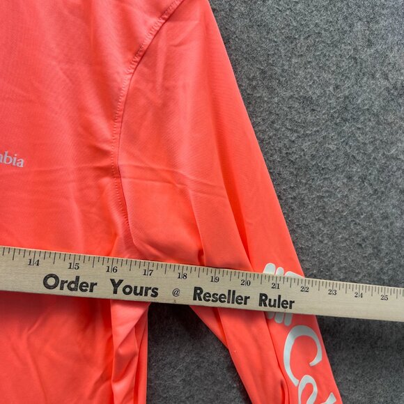 Columbia Shirt Women Large Orange Crewneck Long Sleeve Rapid Creek Sportswear - Picture 4 of 12